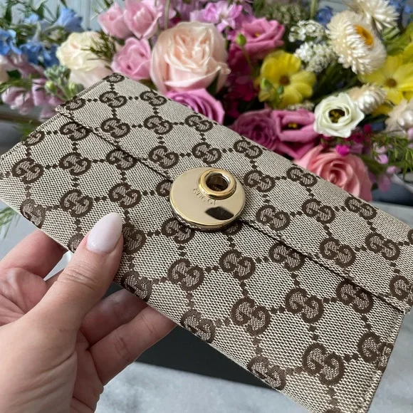 Vintage Gucci pink Eclipse continental wallet - Picture 1 of 7